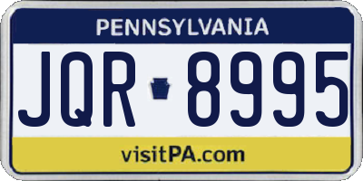 PA license plate JQR8995