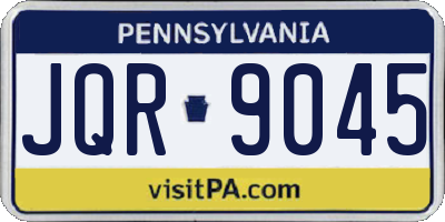 PA license plate JQR9045