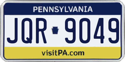 PA license plate JQR9049