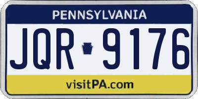 PA license plate JQR9176