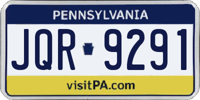 PA license plate JQR9291