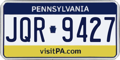 PA license plate JQR9427