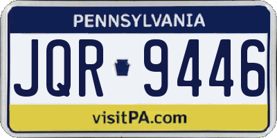 PA license plate JQR9446