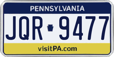 PA license plate JQR9477