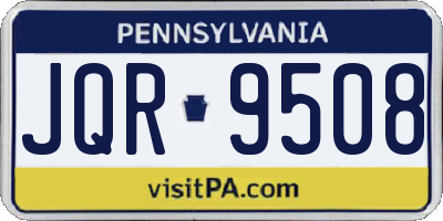 PA license plate JQR9508