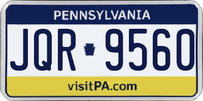 PA license plate JQR9560