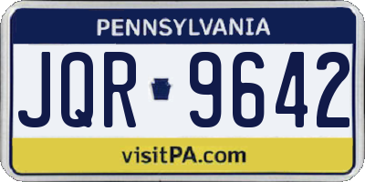 PA license plate JQR9642