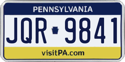 PA license plate JQR9841