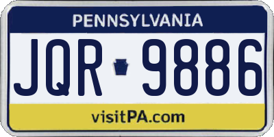 PA license plate JQR9886