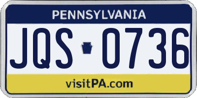 PA license plate JQS0736
