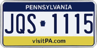 PA license plate JQS1115