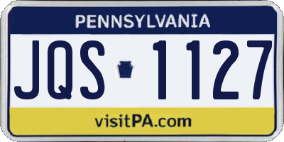 PA license plate JQS1127