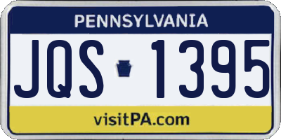 PA license plate JQS1395