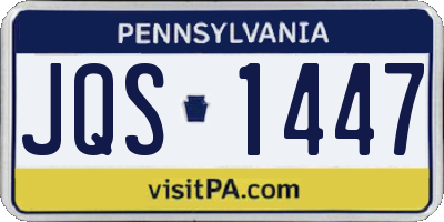 PA license plate JQS1447