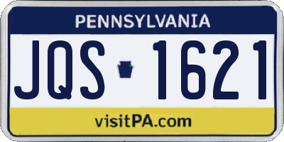 PA license plate JQS1621