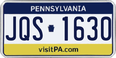 PA license plate JQS1630