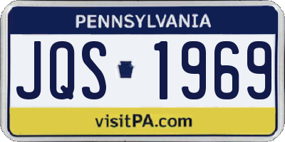 PA license plate JQS1969