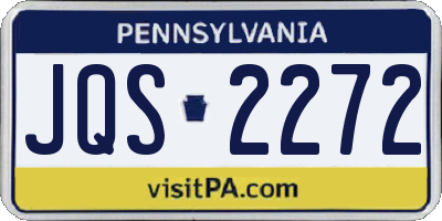 PA license plate JQS2272