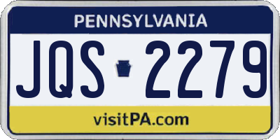PA license plate JQS2279