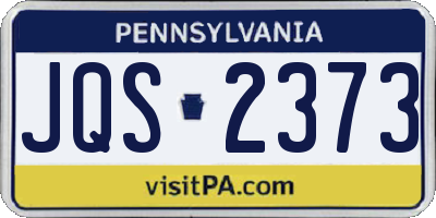 PA license plate JQS2373