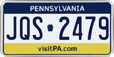 PA license plate JQS2479