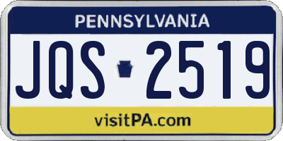 PA license plate JQS2519