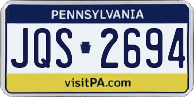 PA license plate JQS2694