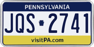 PA license plate JQS2741