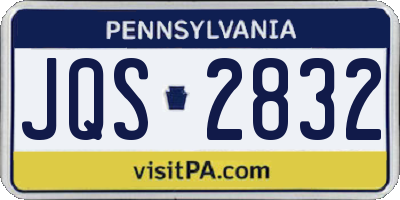 PA license plate JQS2832