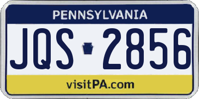 PA license plate JQS2856