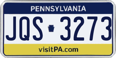 PA license plate JQS3273