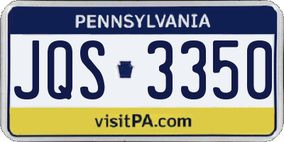 PA license plate JQS3350