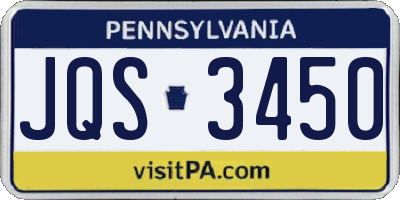 PA license plate JQS3450