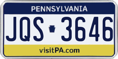 PA license plate JQS3646