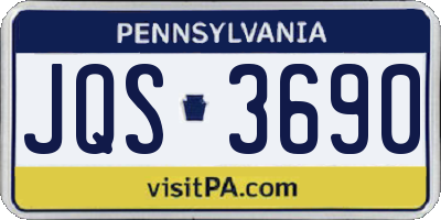 PA license plate JQS3690