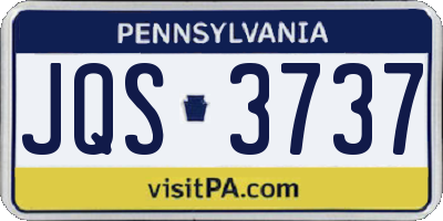 PA license plate JQS3737