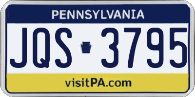 PA license plate JQS3795