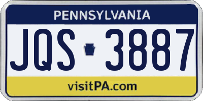 PA license plate JQS3887