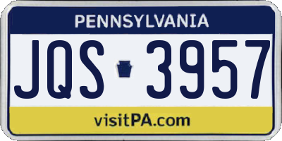 PA license plate JQS3957