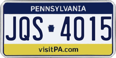 PA license plate JQS4015
