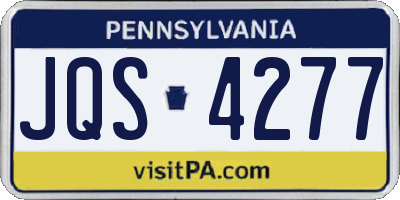 PA license plate JQS4277