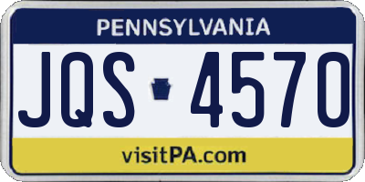 PA license plate JQS4570