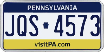 PA license plate JQS4573
