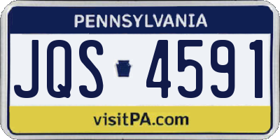 PA license plate JQS4591
