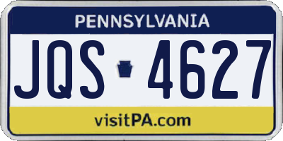 PA license plate JQS4627