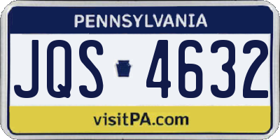 PA license plate JQS4632