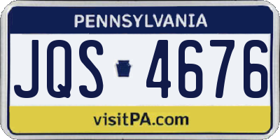 PA license plate JQS4676