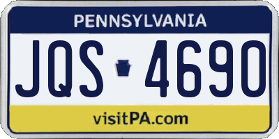 PA license plate JQS4690