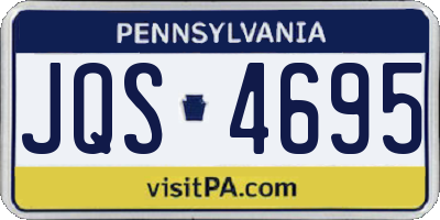 PA license plate JQS4695