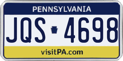 PA license plate JQS4698